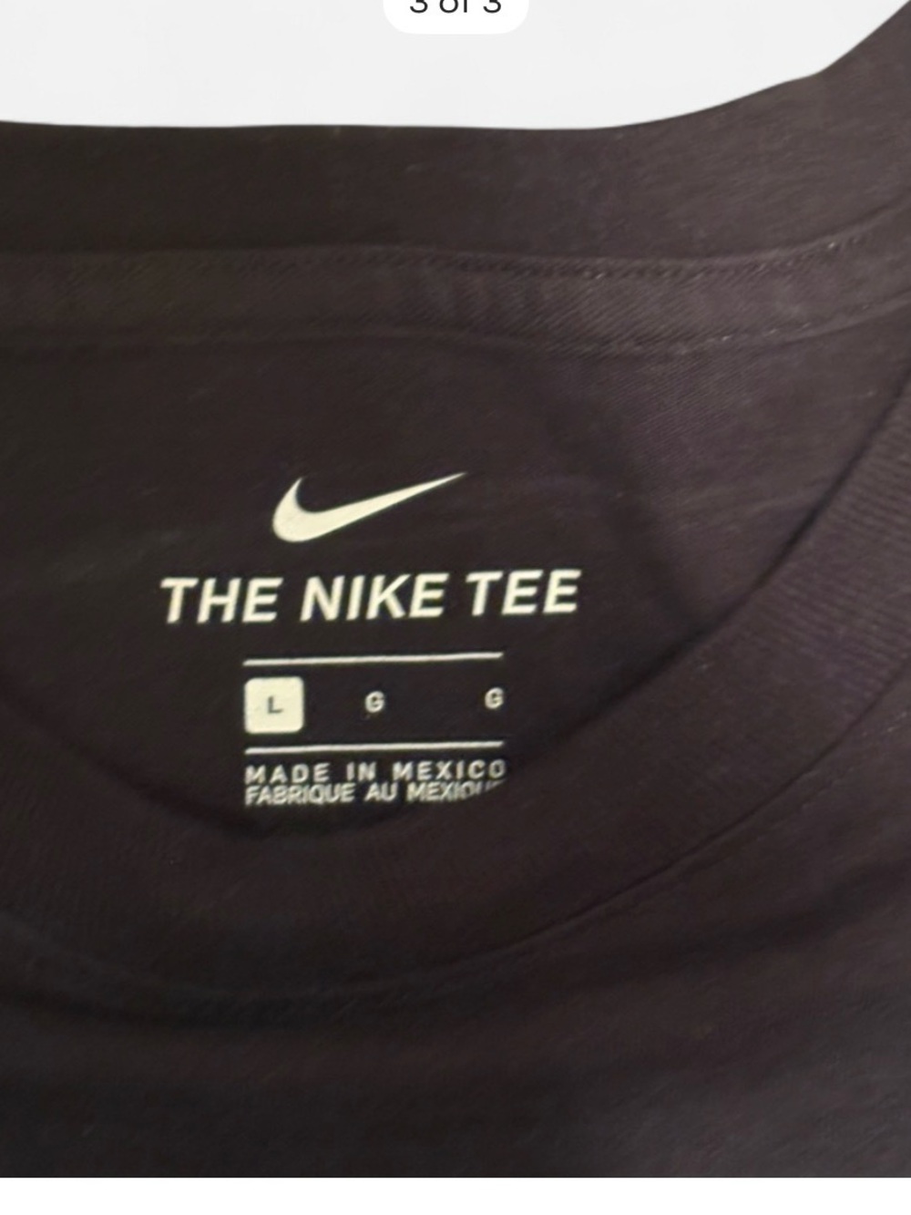 Nike Black Short-Sleeve Graphic Crew Neck with Blue, White & Red Accents - Picture 4 of 4